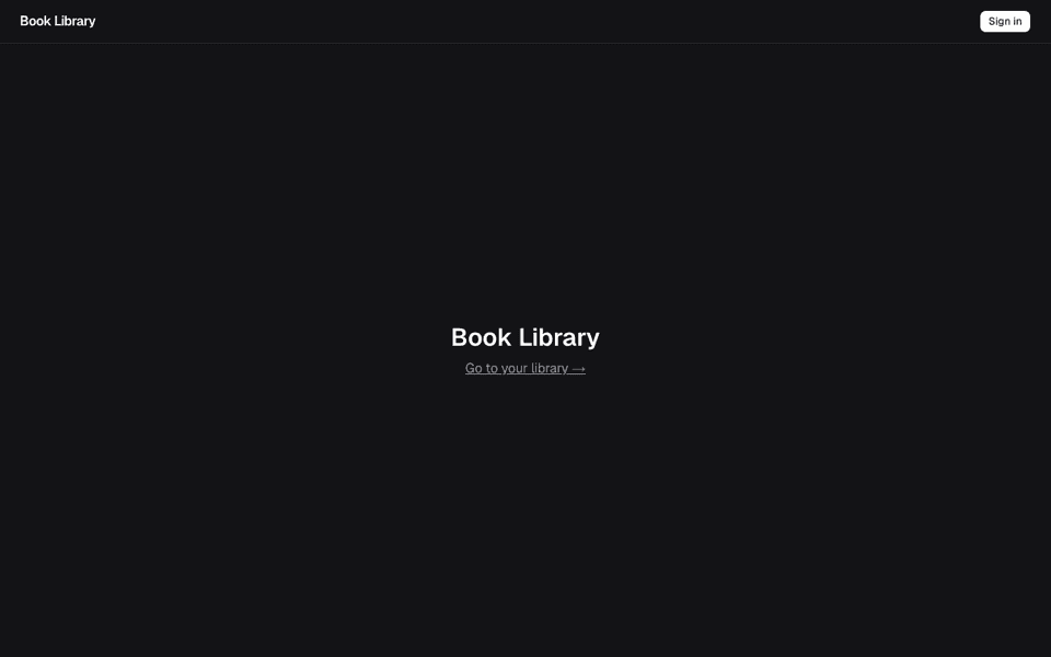 Book Library screenshot